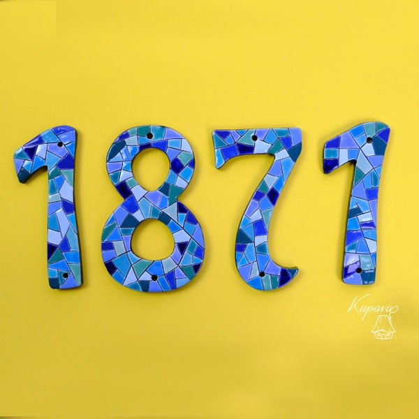 Outdoor House Number Tiles Etsy