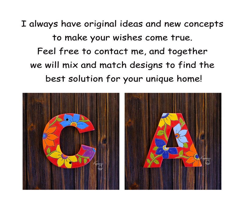 Ceramic Tile Letters, Custom Name Sign or Family Ornament, Personalized ...