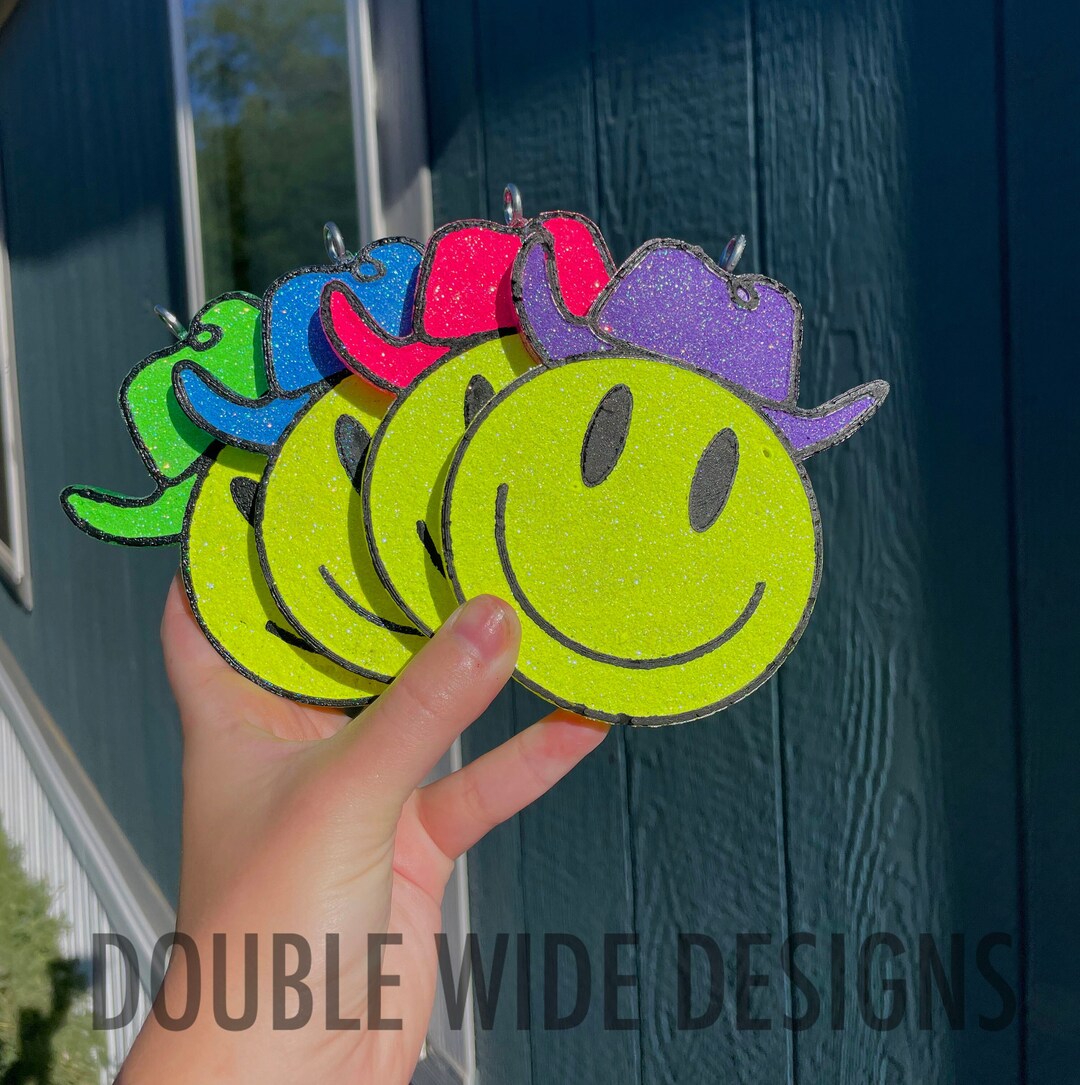 HAPPY COWBOY With Glitter Cowboy Hat Freshie Etsy