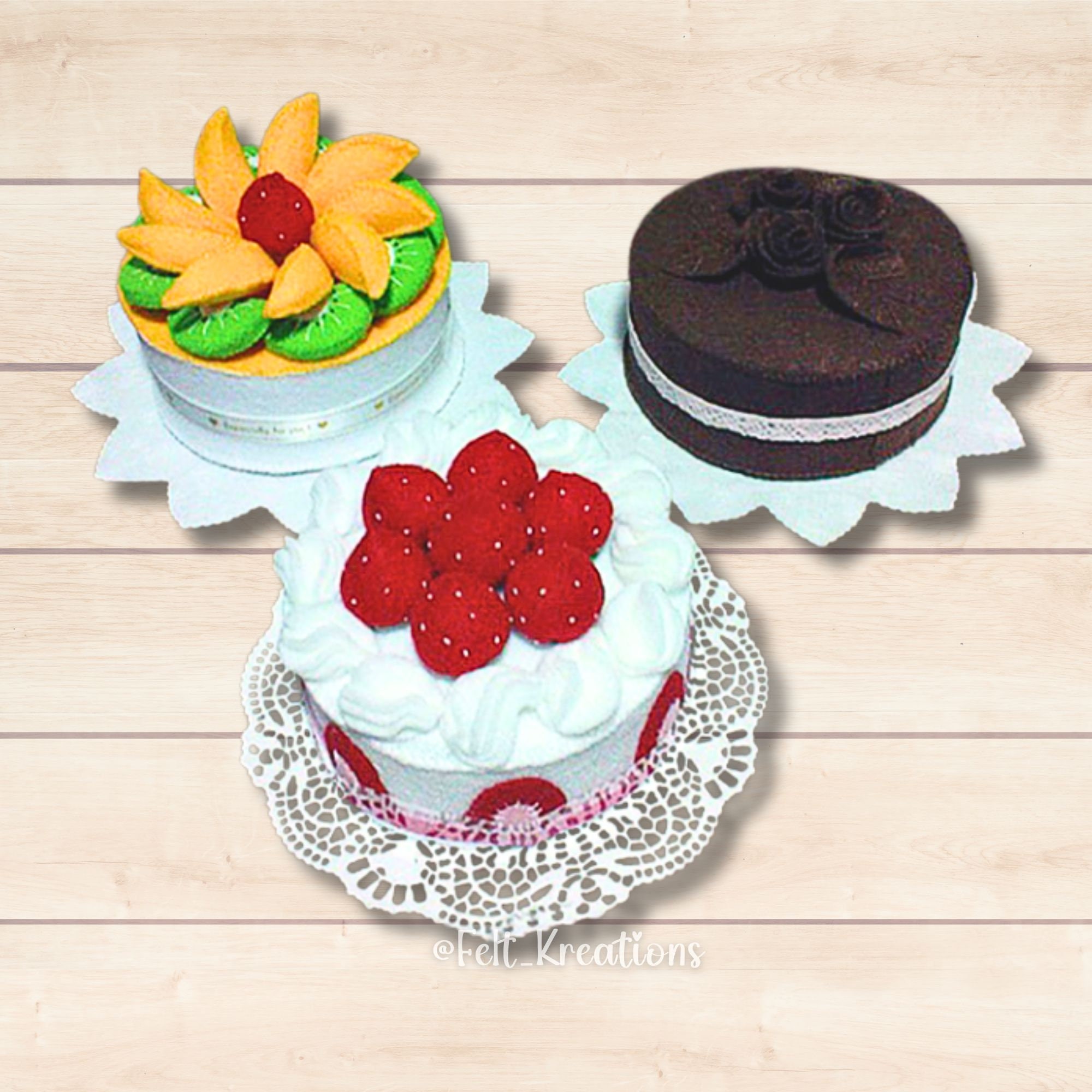coccページ②＊フェルトケーキ ケーキ（フェルトままごとブック