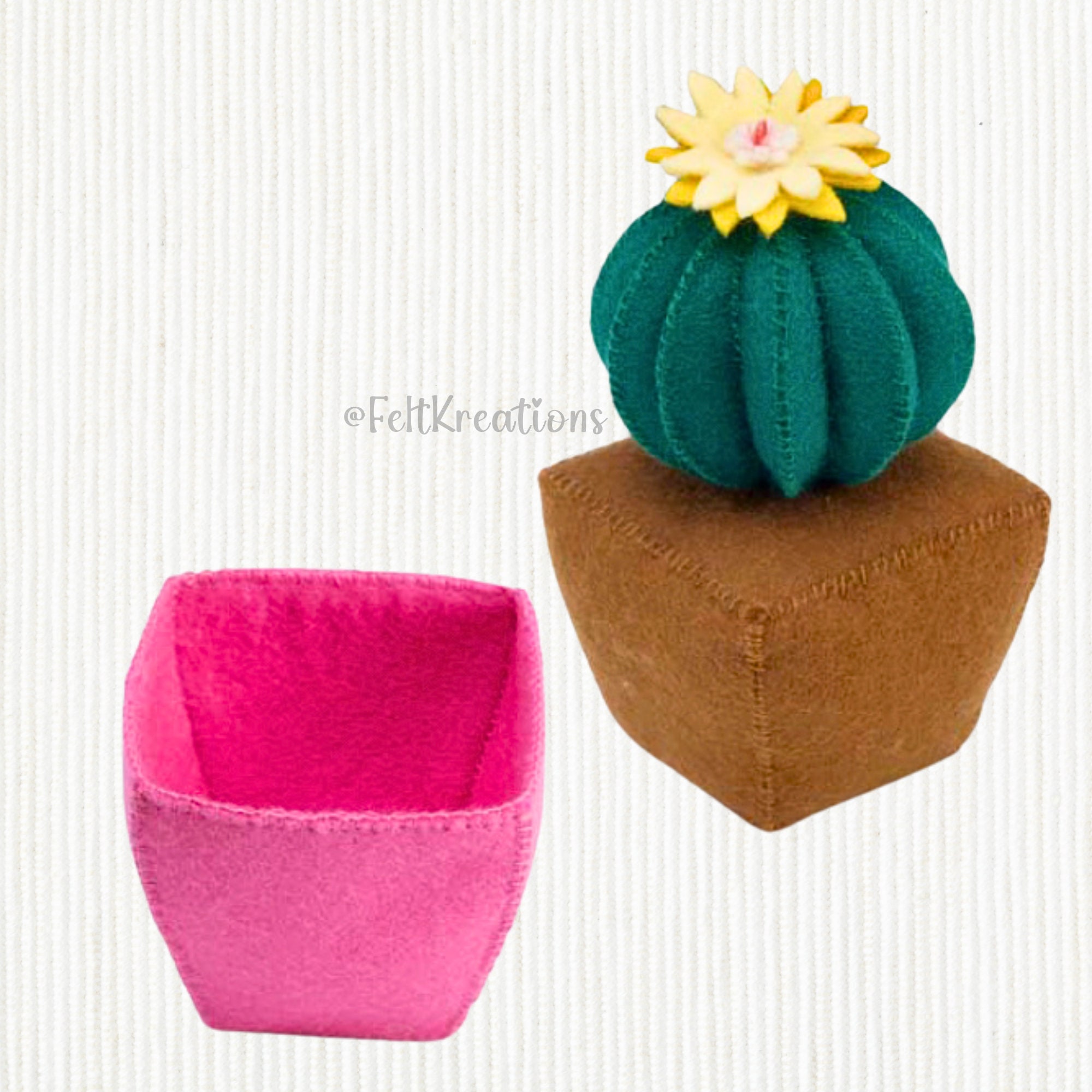 Felt Pot Pattern Felt Potted Plant Pattern Set Felt Tutorial - Felt Pattern African ...