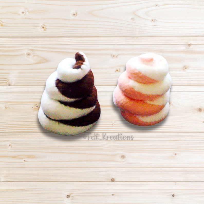 Felt Ice Cream Pattern Set Felt Food Patterns and Tutorials - Ice Cream Soft Serve PDF Felt Sewing Pattern