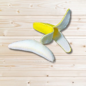Felt Fruit Slices Pattern Felt Banana Watermelon Slice - PDF Felt Sewing Patterns