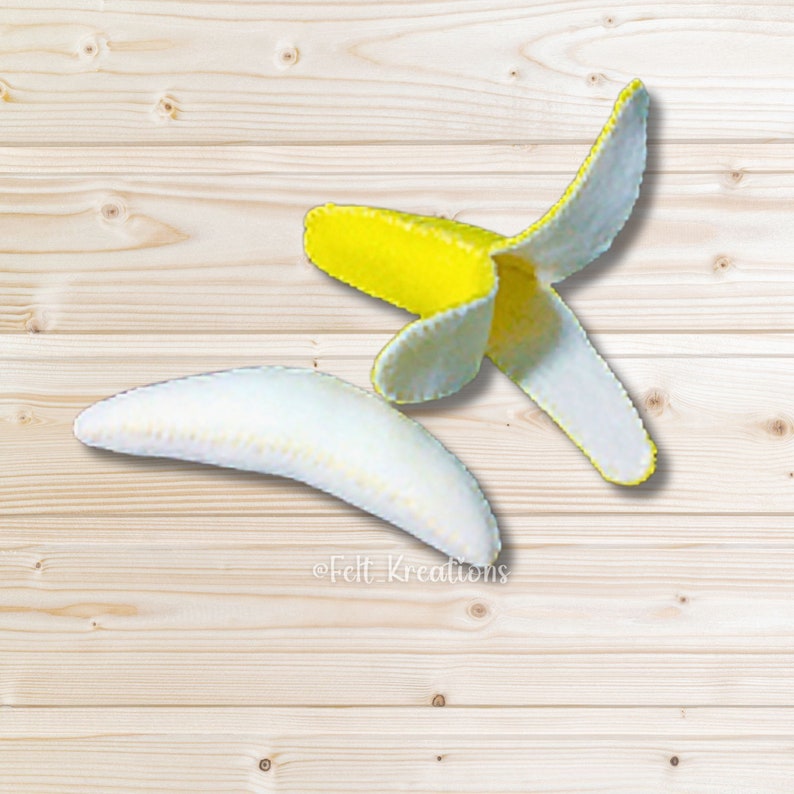Felt Fruit Slices Pattern Felt Banana Watermelon Slice - PDF Felt Sewing Patterns