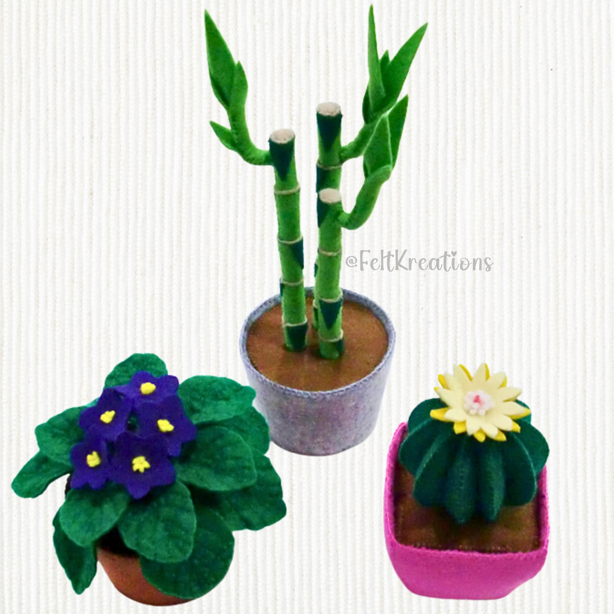 Felt Potted Plant Pattern Set Felt Tutorial Felt Pattern African Felt Potted Plant Pattern Set Felt Tutorial Felt Pattern African