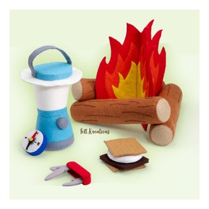 Felt Camping Campfire Marshmallow S'more Set Patterns and Tutorials PDF Sewing Patterns Ebook (Instant Download)