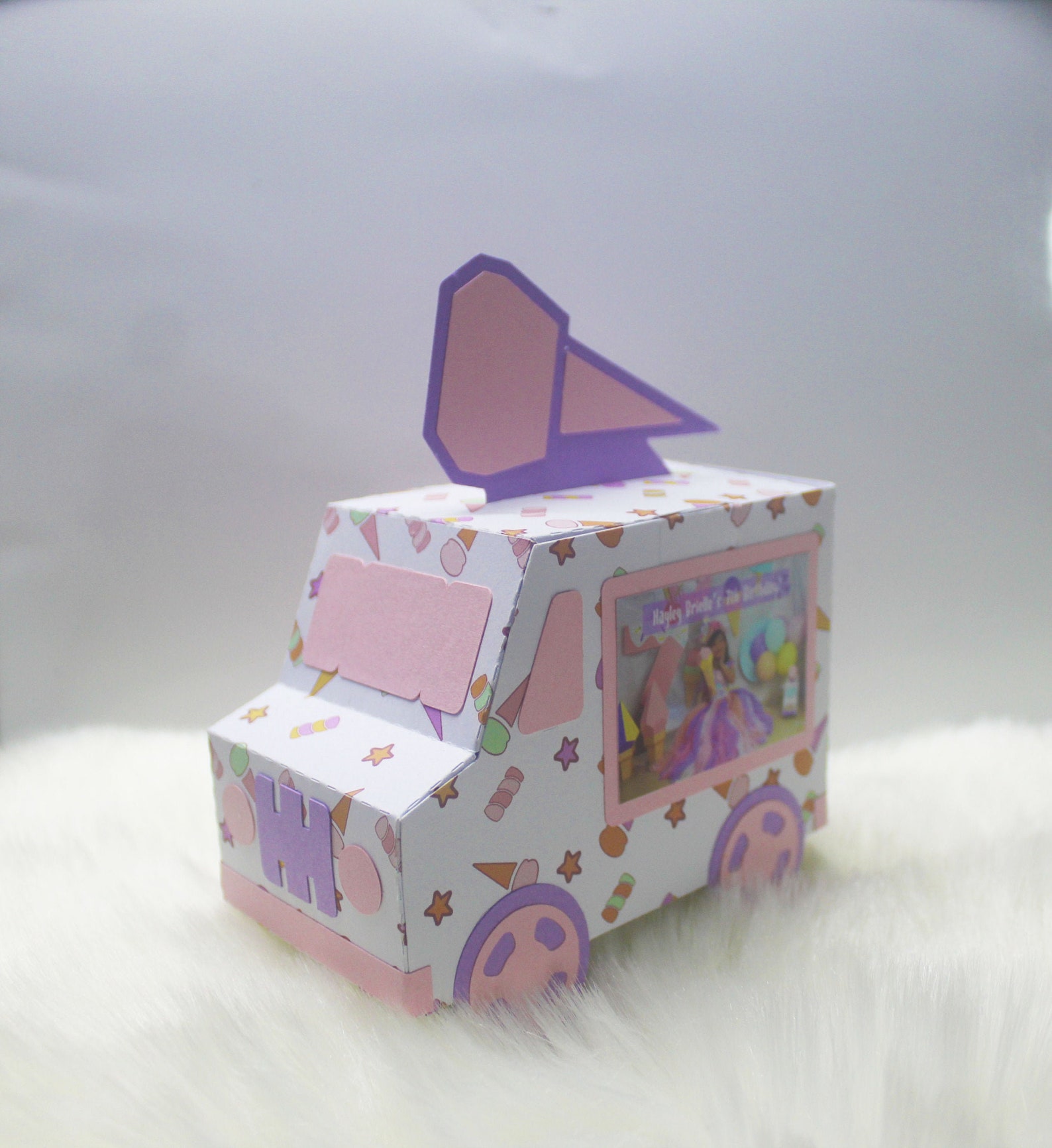 3D Paper Ice Cream Truck Loot Box (Download Now) Etsy