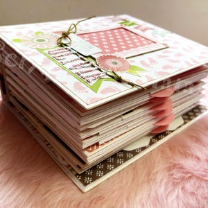 Sweet Baby Girl Mini Album with Baby Bag Box PDF Tutorial | Personal Use