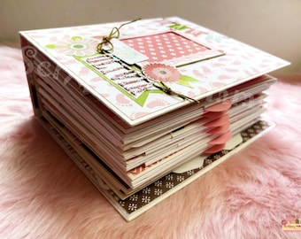 Sweet Baby Girl Mini Album with Baby Bag Box PDF Tutorial | Personal Use