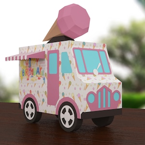 Paper 3d Ice Cream Van Cut File/Pattern
