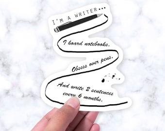 Writer Sticker, Fanfic Writer Sticker, Unique Writing Gift, Kindle Laptop Sticker, Gifts for Author, Fanfiction Writer Stickers