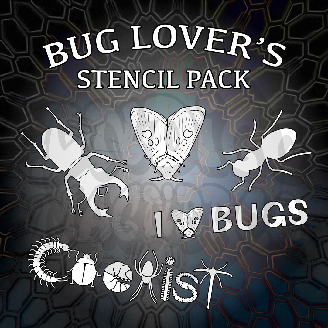 Bug Lovers Stencil Pack | 5 Original Vector Designs - Etsy