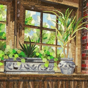 Plants in Window Giclee Print