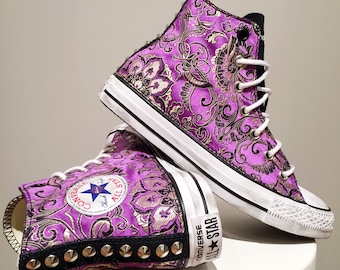 Converse Chuck Taylor All Star Hi Pink Paper Textile Baby Converse Chuck Taylor All Star Hi Pink Paper Textile Baby