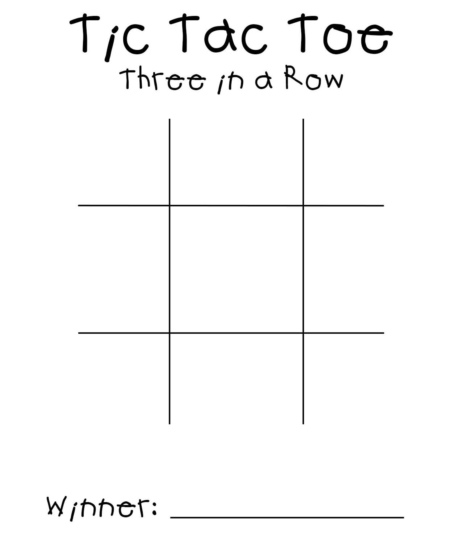 Tic Tac Toe Activity Sheet - Richard McNary&amp;#039;s Coloring Pages