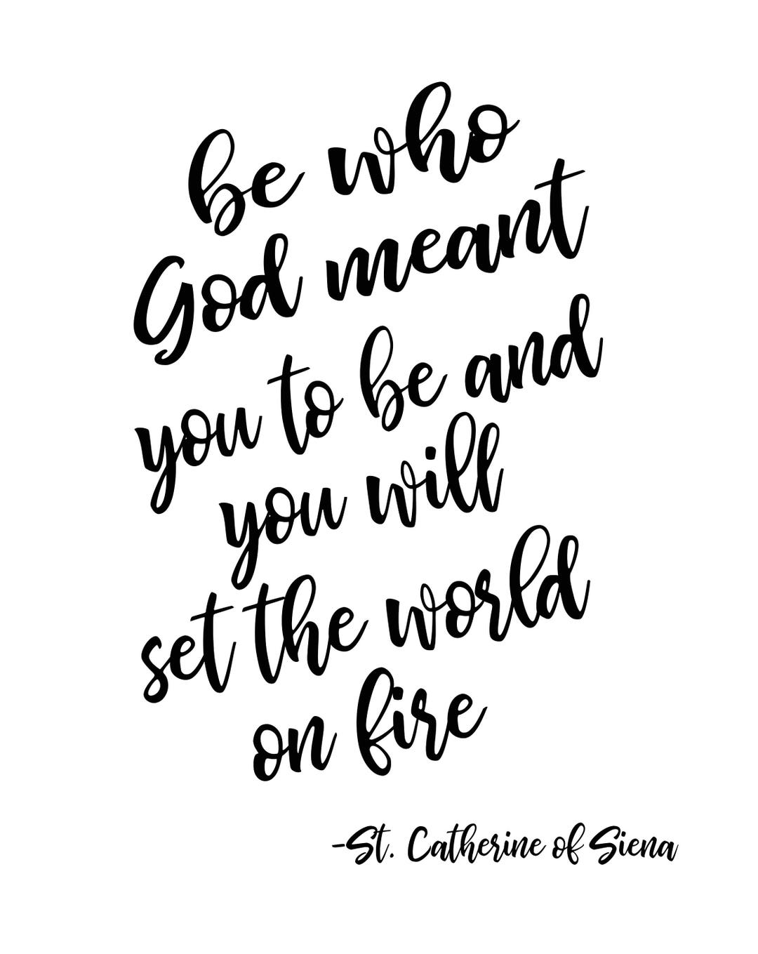 Be Who God Meant You to Be Digital Print 8x10 - Etsy
