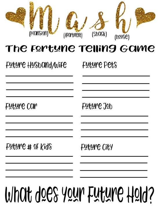 mash the fortune telling