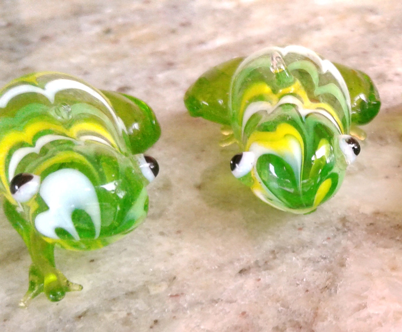 Vintage Glass Frog Ornaments