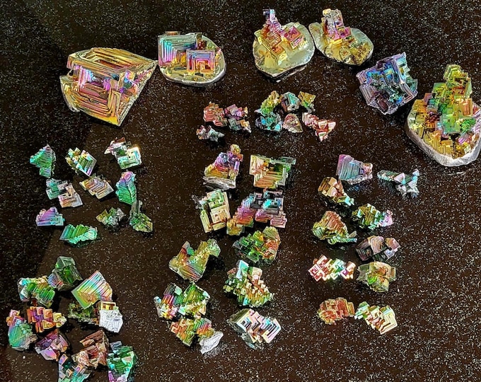 Bismuth Crystal Sets, Exact Pieces Shown - Free US Shipping
