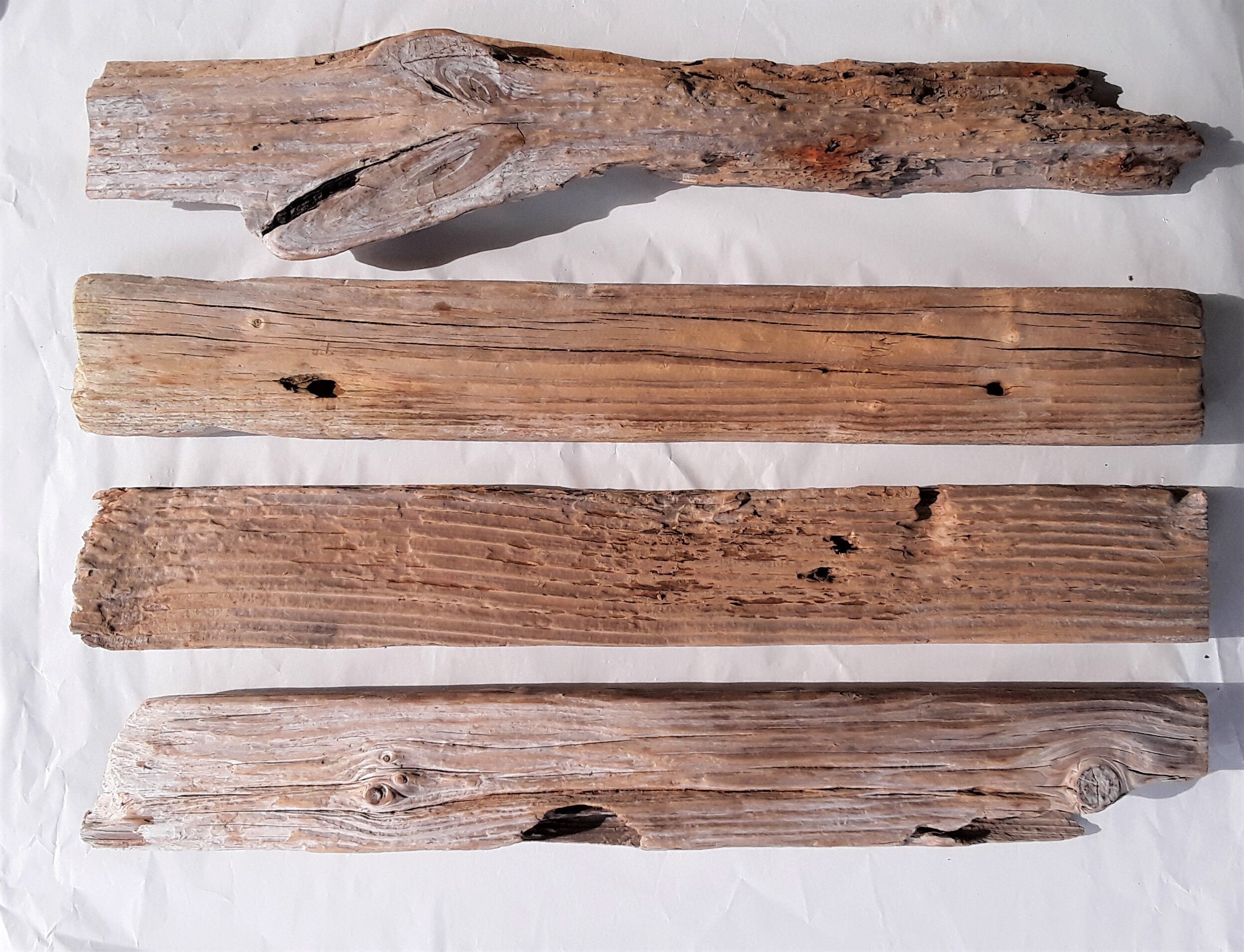 Reclaimed Driftwood Planks, 8 Thick Pieces of Driftwood Lumber, US