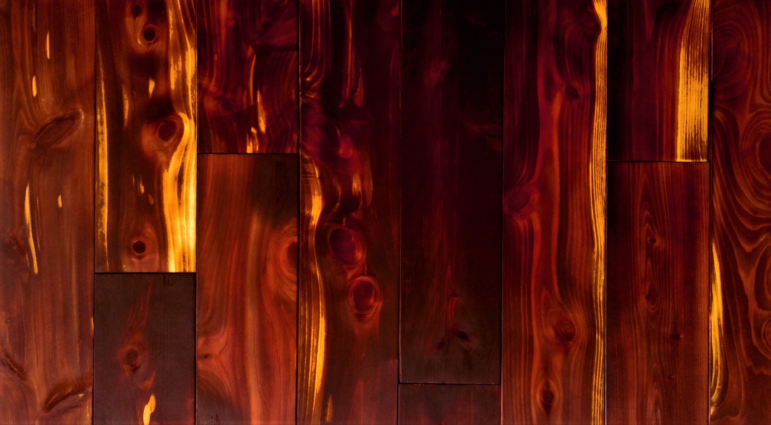 Shou Sugi Ban Aromatic Cedar Planking, Charred Tongue and Groove