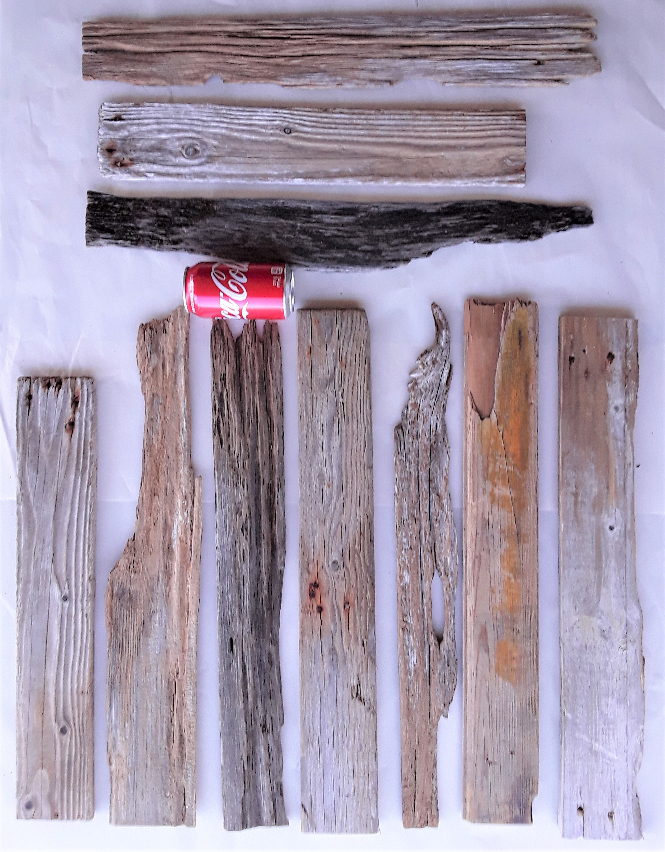 Reclaimed Driftwood Planks, 10 Pieces of Driftwood Lumber, US SHIPPING