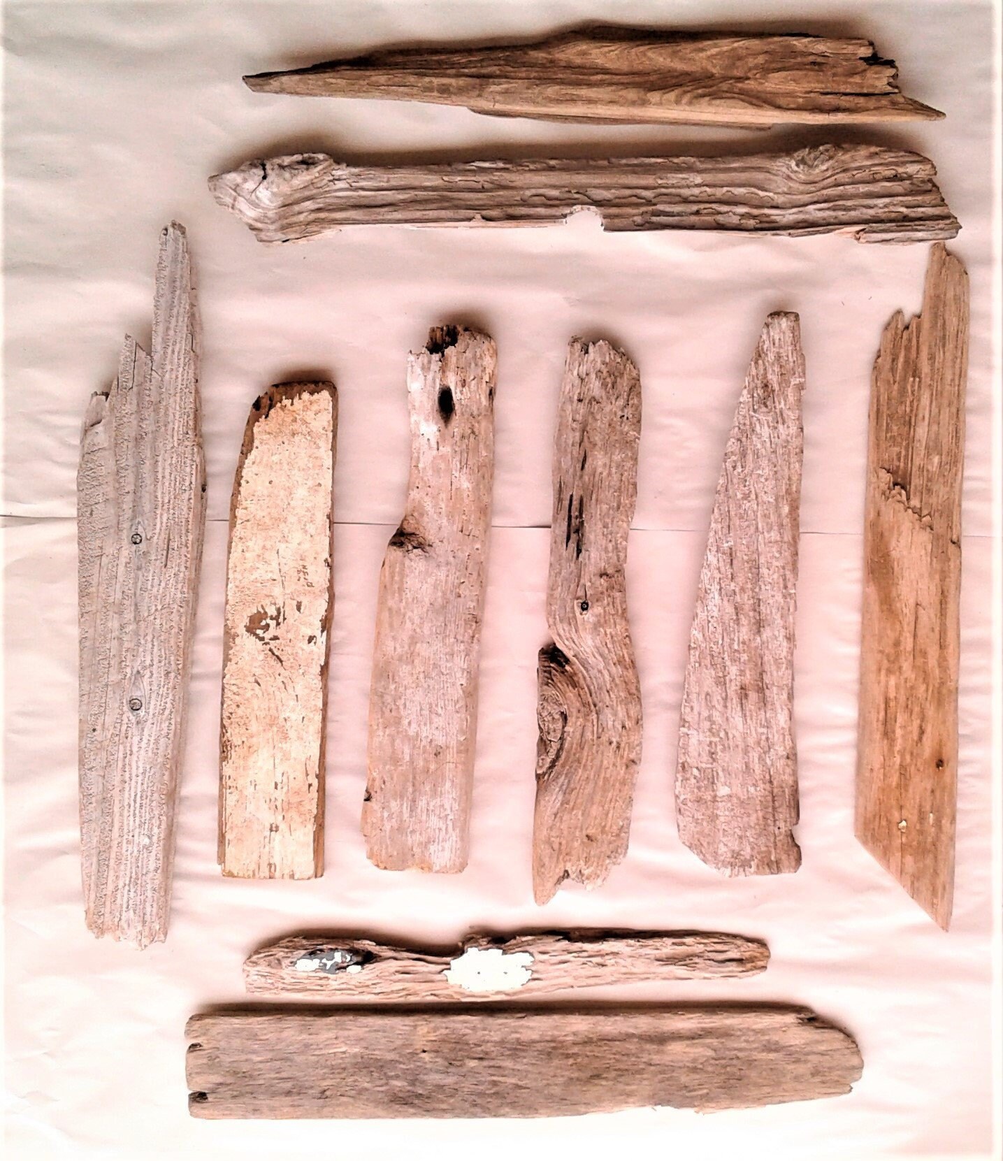 Reclaimed Driftwood Planks, 10 Pieces of Driftwood Lumber, US SHIPPING