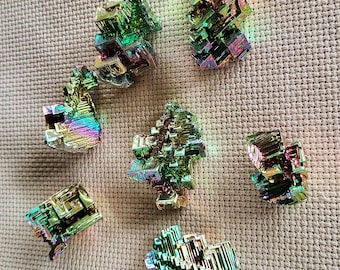 Bismuth Crystals, 7 Piece Set - Free US Shipping