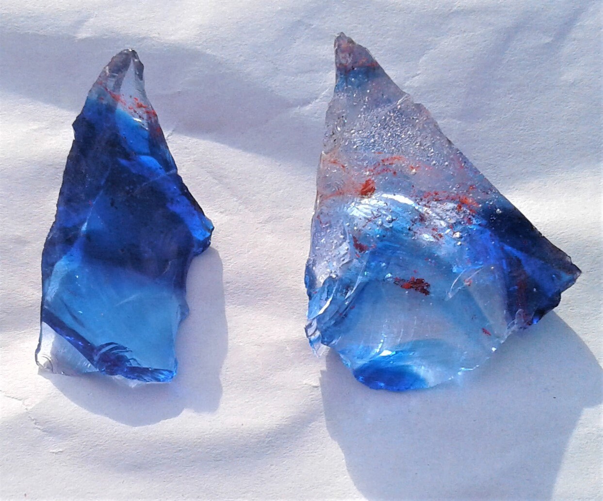 10 Slag Glass Pieces, Perfect For Suncatchers FREE US SHIPPING