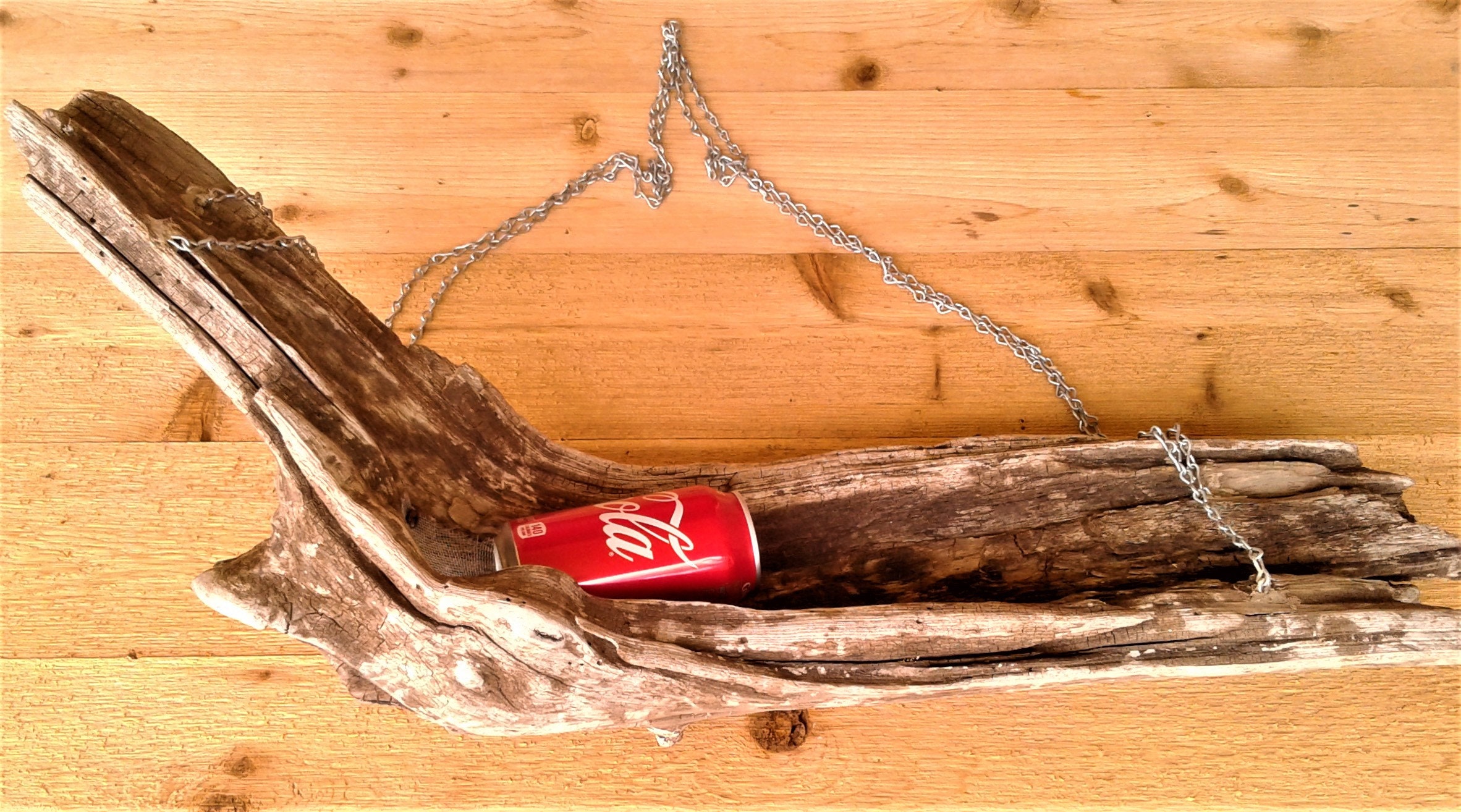 Drift wood plant hanger
