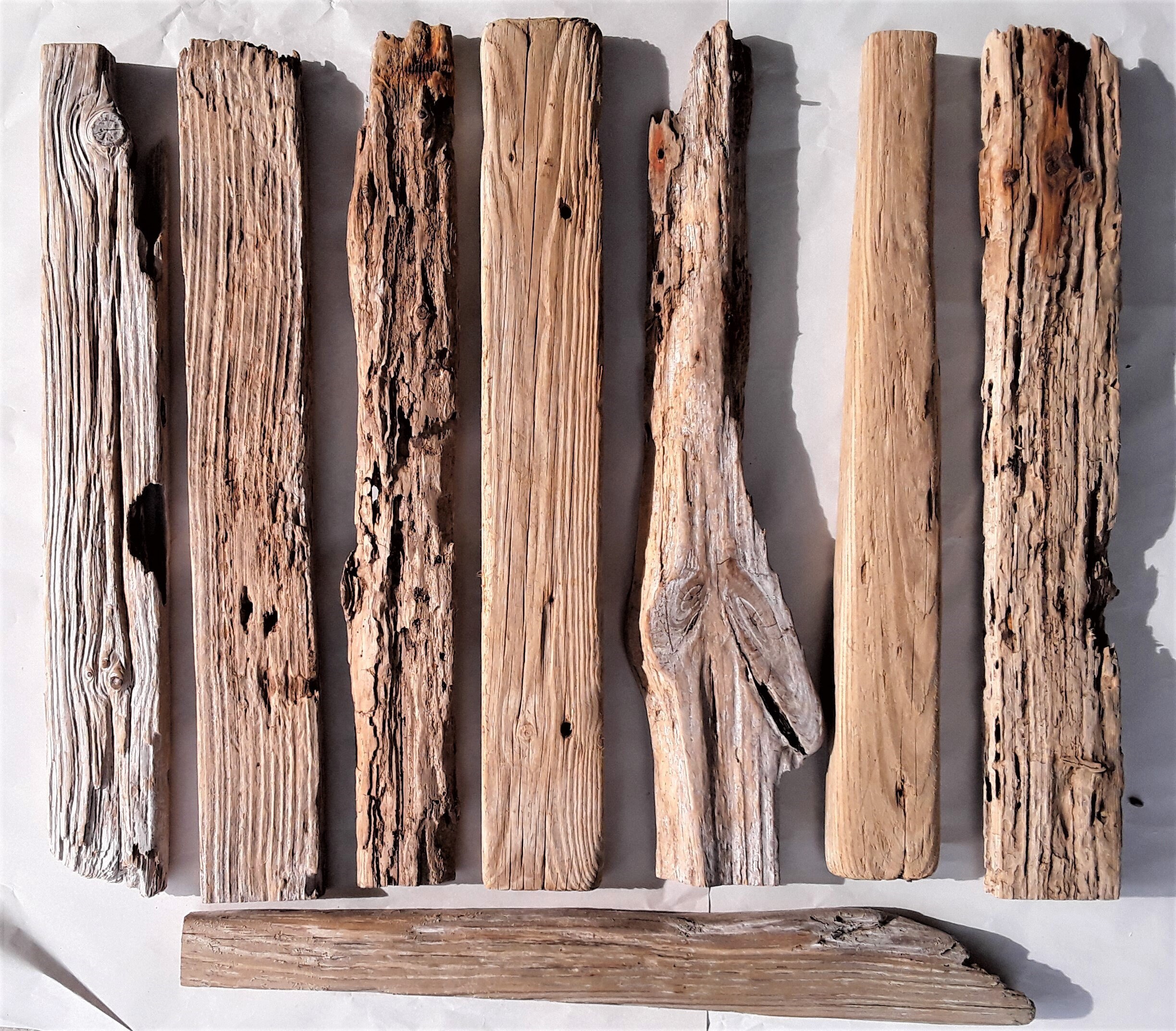 Reclaimed Driftwood Planks, 8 Thick Pieces of Driftwood Lumber, US