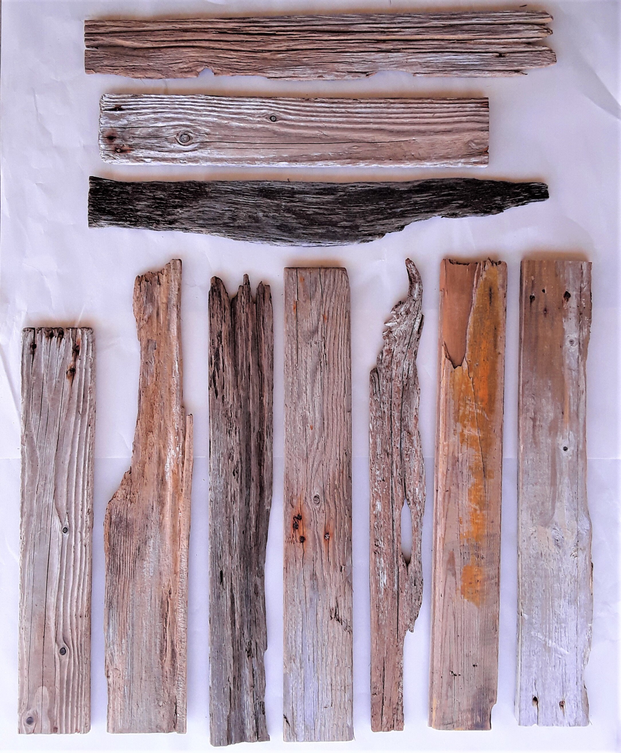Reclaimed Driftwood Planks, 10 Pieces of Driftwood Lumber, US SHIPPING