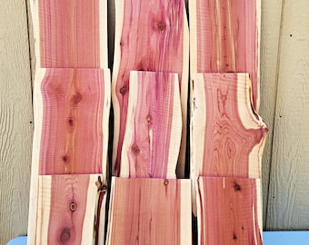 Live Edge Red Cedar Planks, Multiple Lengths and Widths Available - Free US Shipping