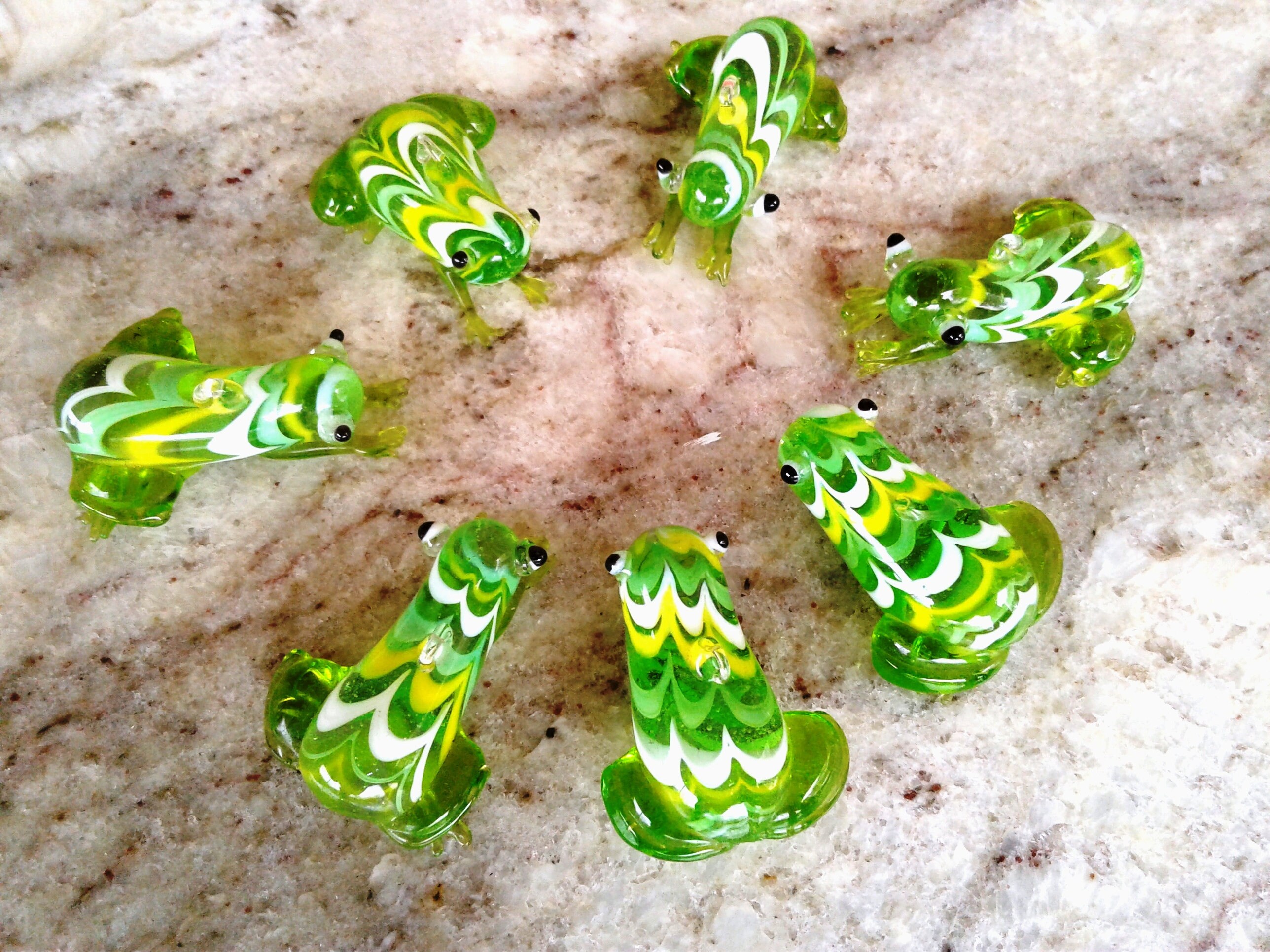 Vintage Glass Frog Ornaments