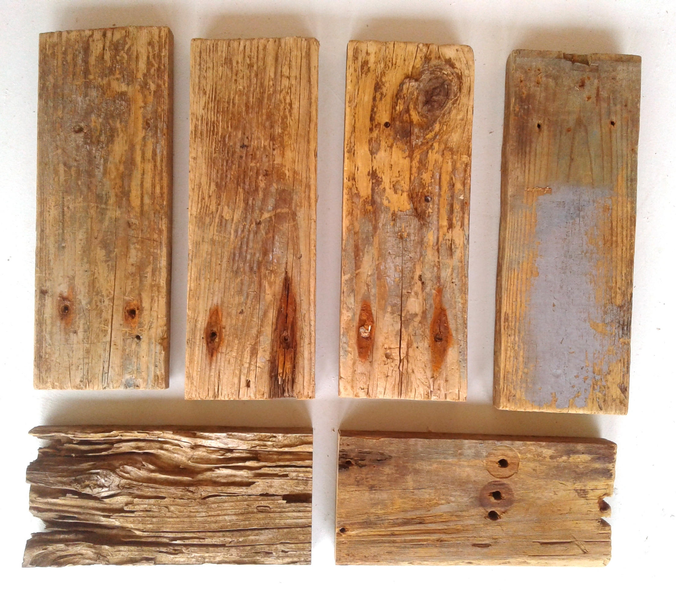 Reclaimed Rustic Driftwood Planks, FREE US SHIPPING, Six Pieces