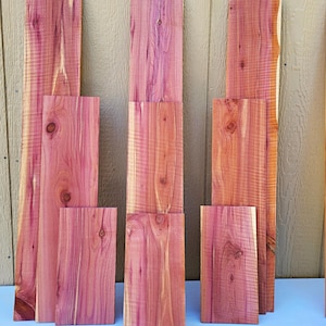 Tablones de cedro rojo, 5 o 10 piezas de corte grueso, varias longitudes - Envío gratuito a EE. UU.
