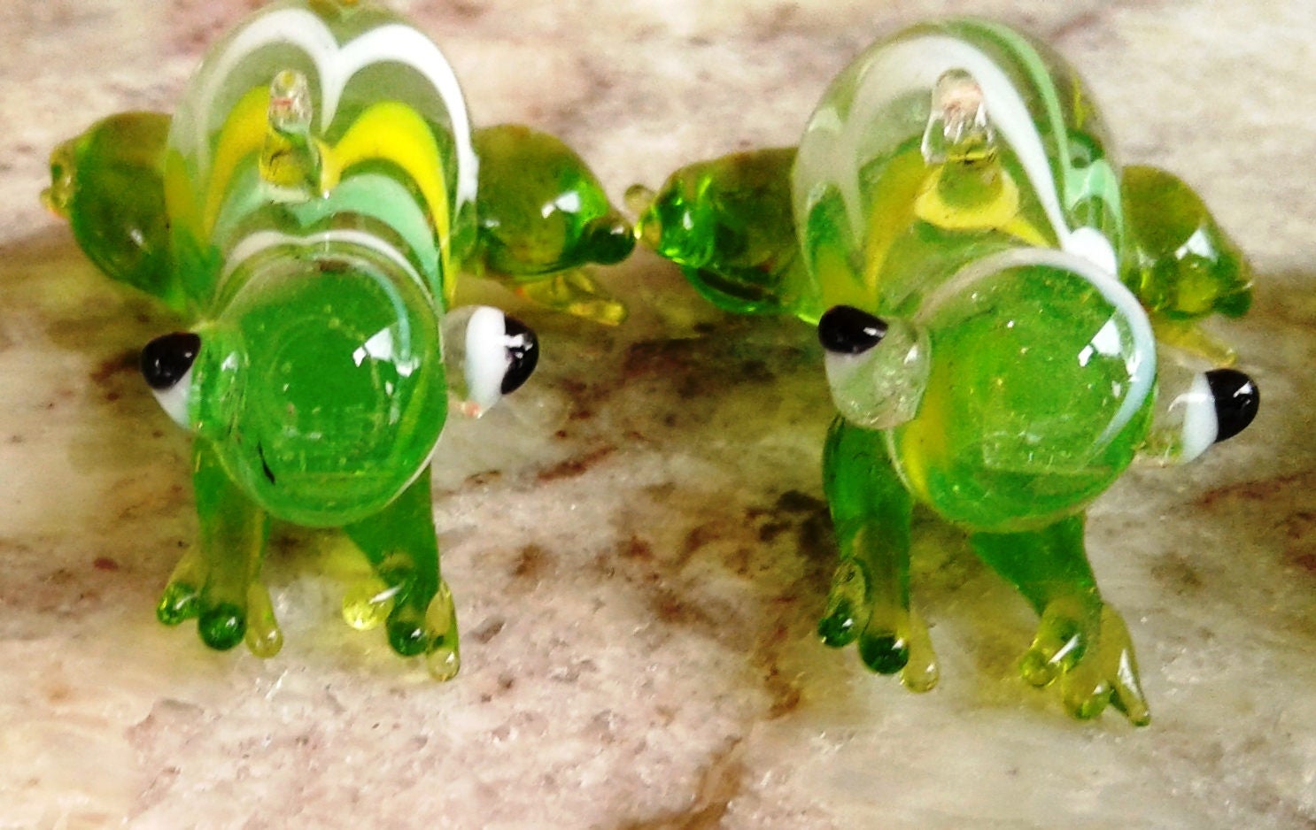 Vintage Glass Frog Ornaments