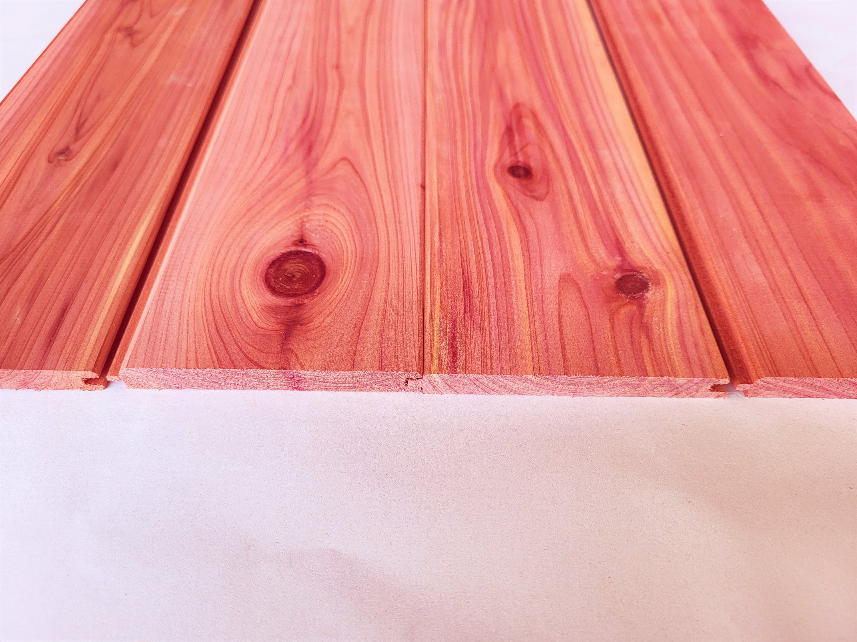 Aromatic Red Cedar Closet Liner, Thin Tongue and Groove Planks