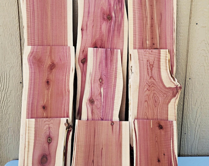 Live Edge Red Cedar Planks, Multiple Lengths and Widths Available - Free US Shipping