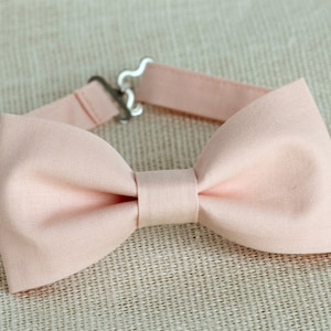 Blush Pink Bow Tie, Boys Bow Ties, Men&#39;s Bow tie, blush pink wedding accessory, light pink bow tie, ring bearer bow tie, grooms bow tie