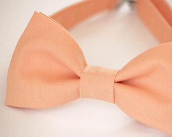 Peach Bow Tie, Mens Bow Tie, Kids Bow Tie, Groomsmen Bow tie, Boys Bow Ties, peach wedding