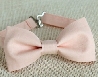 Blush Pink Bow Tie, Boys Bow Ties, Men's Bow tie, blush pink wedding accessory, light pink bow tie, ring bearer bow tie, grooms bow tie