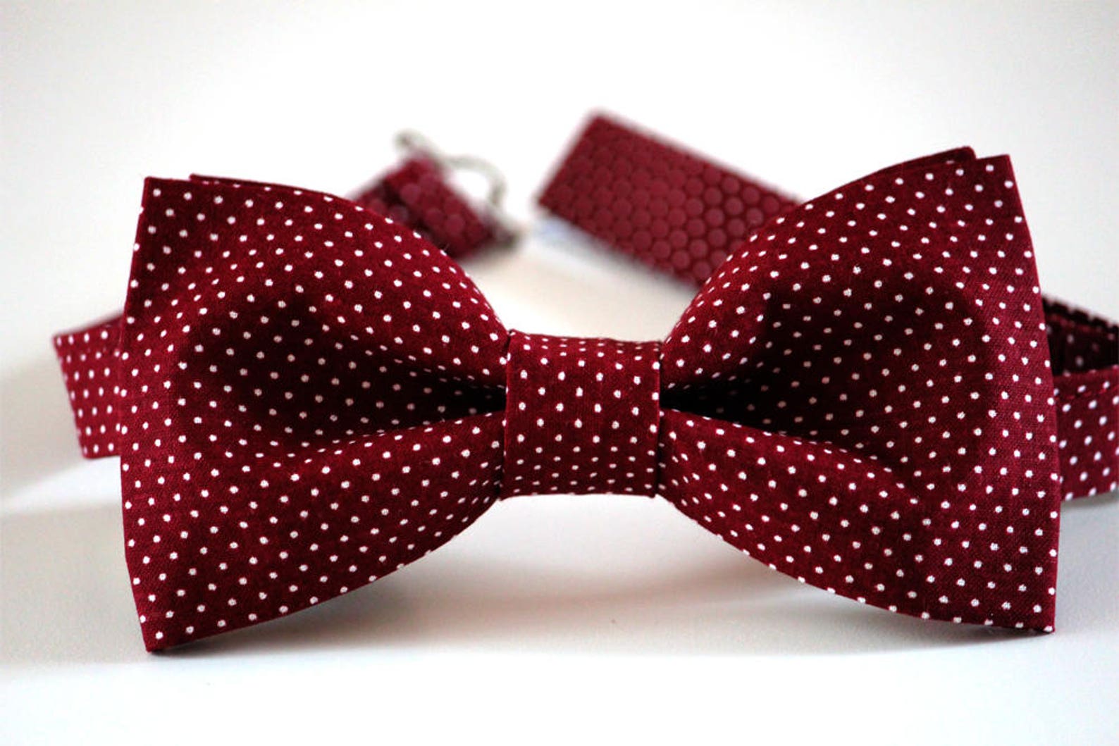 Burgundy Bow Tie Men's Bow Tie Wedding Bow Tie Maroon Etsy
