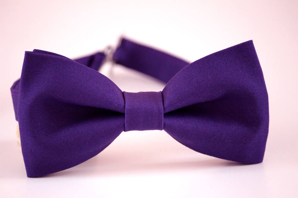 Purple Bow Tie Men's Wedding Bow Tie Kid's Bow Tie - Etsy