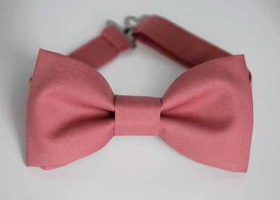 Deep rose bow tie, wedding bow tie for groomsmen, dusty rose tie