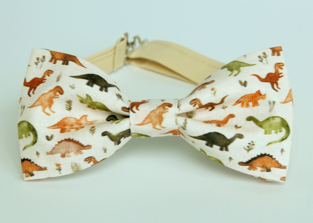 Dinosaur Bow Tie, Dinos Bow Tie for Men and Boys, Gift for Him, Funny