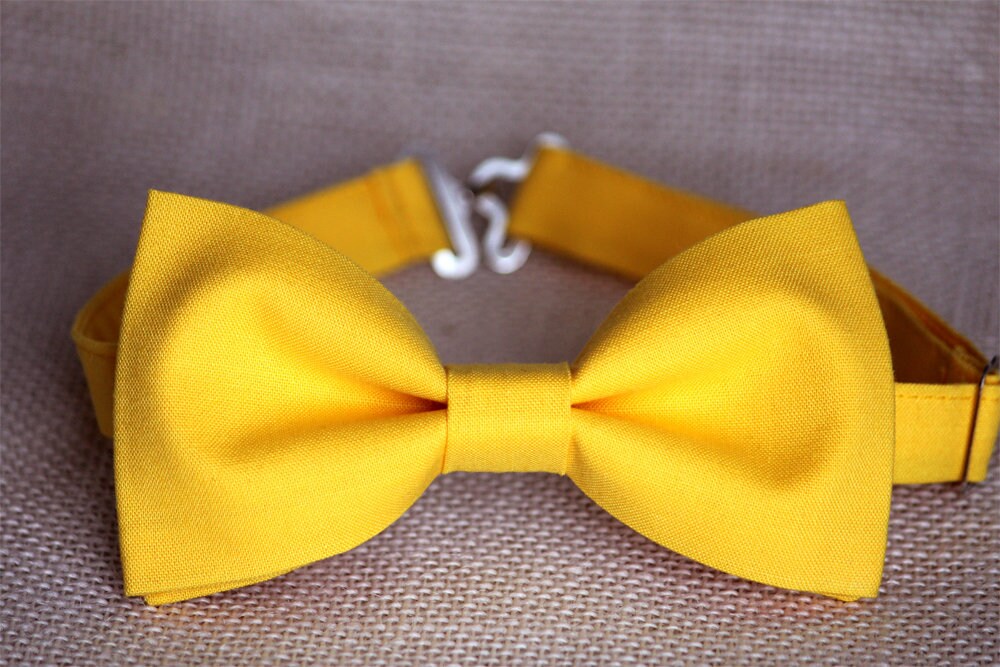 Yellow bow tie pocket square boys bow tie summer bow tie Etsy