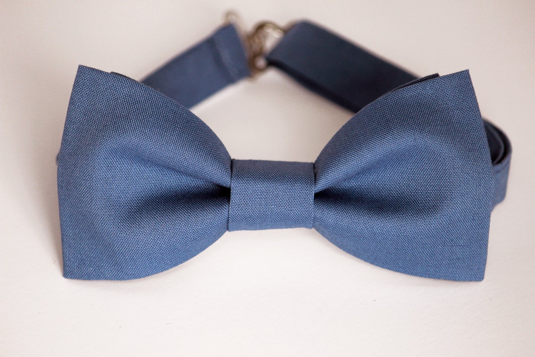 Slate Blue Bow Tie, Dusty Blue Bow Tie, Steel Blue Bow Tie, Wedding