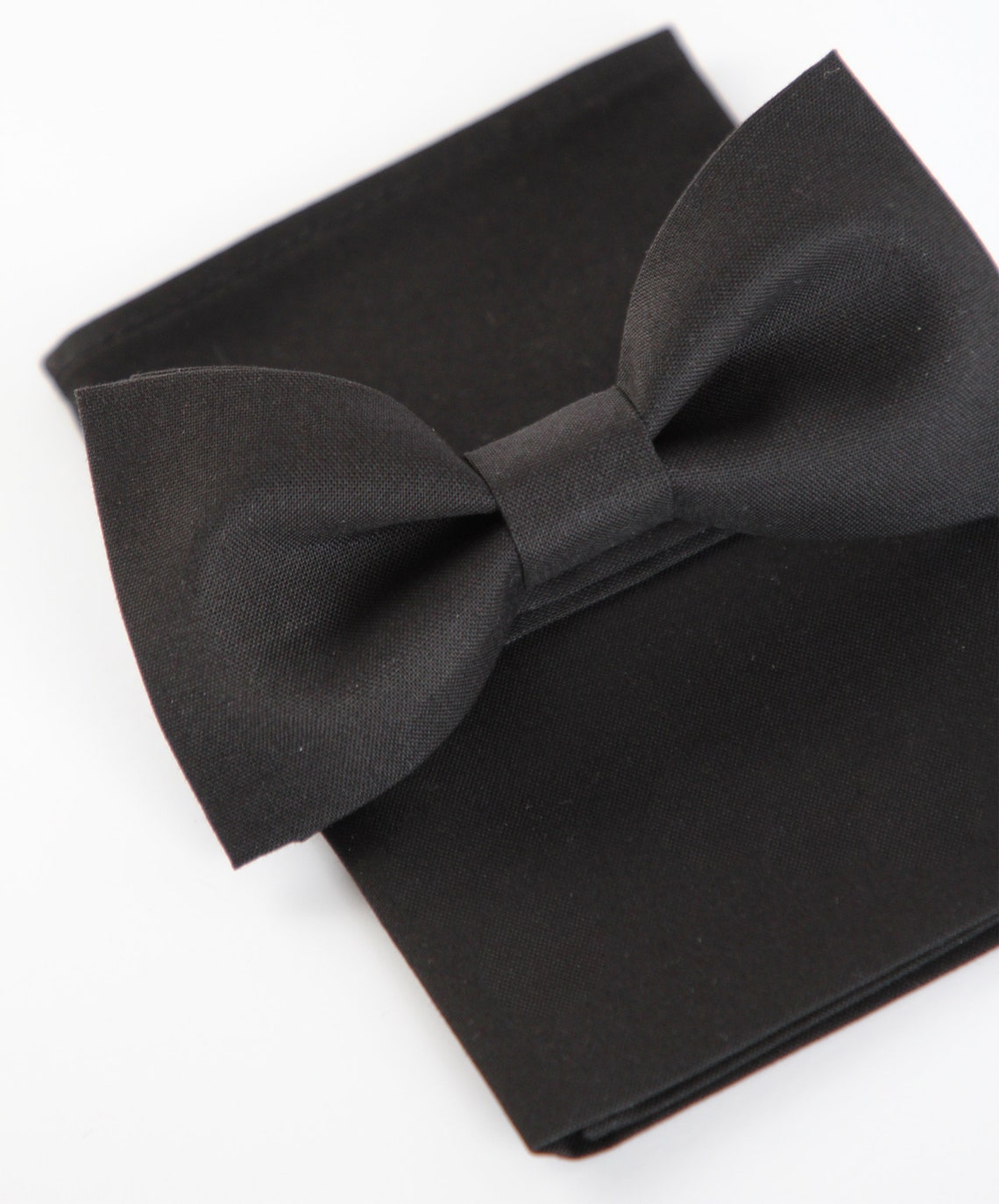 Black Bow Tie Mens Solid Black Bowtie Black Cotton Bow Tie - Etsy