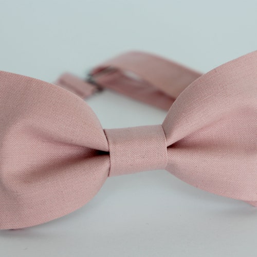 Blush Pink Bow Tie Dusty Pink Bow Tie Necktie Wedding Bow - Etsy